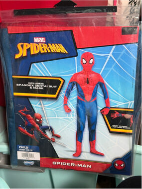 New NEW Marvel Spiderman Costume Halloween Dress Up Child Large 10/12